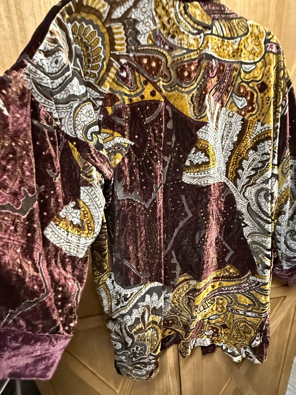 Chico's NWT Velvet Paisley Kimono Burnout Size L/XL Retail $150 - Picture 4 of 4